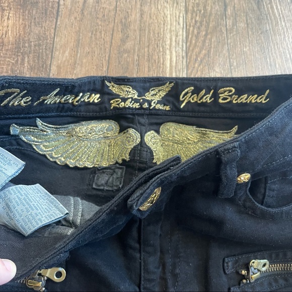 SOLD Robin’s Biker Jeans 24k hardware - Picture 3 of 7